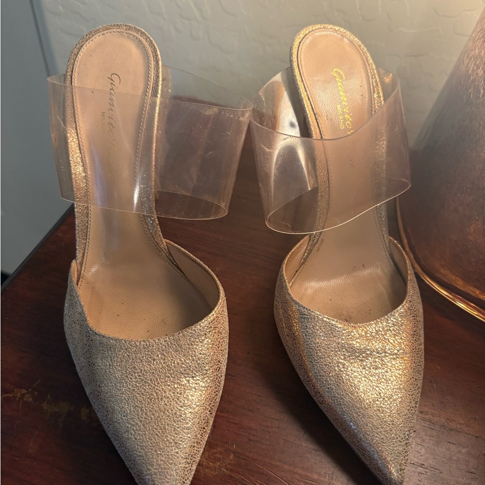 Gianvito Rossi Metallic Gold Heels